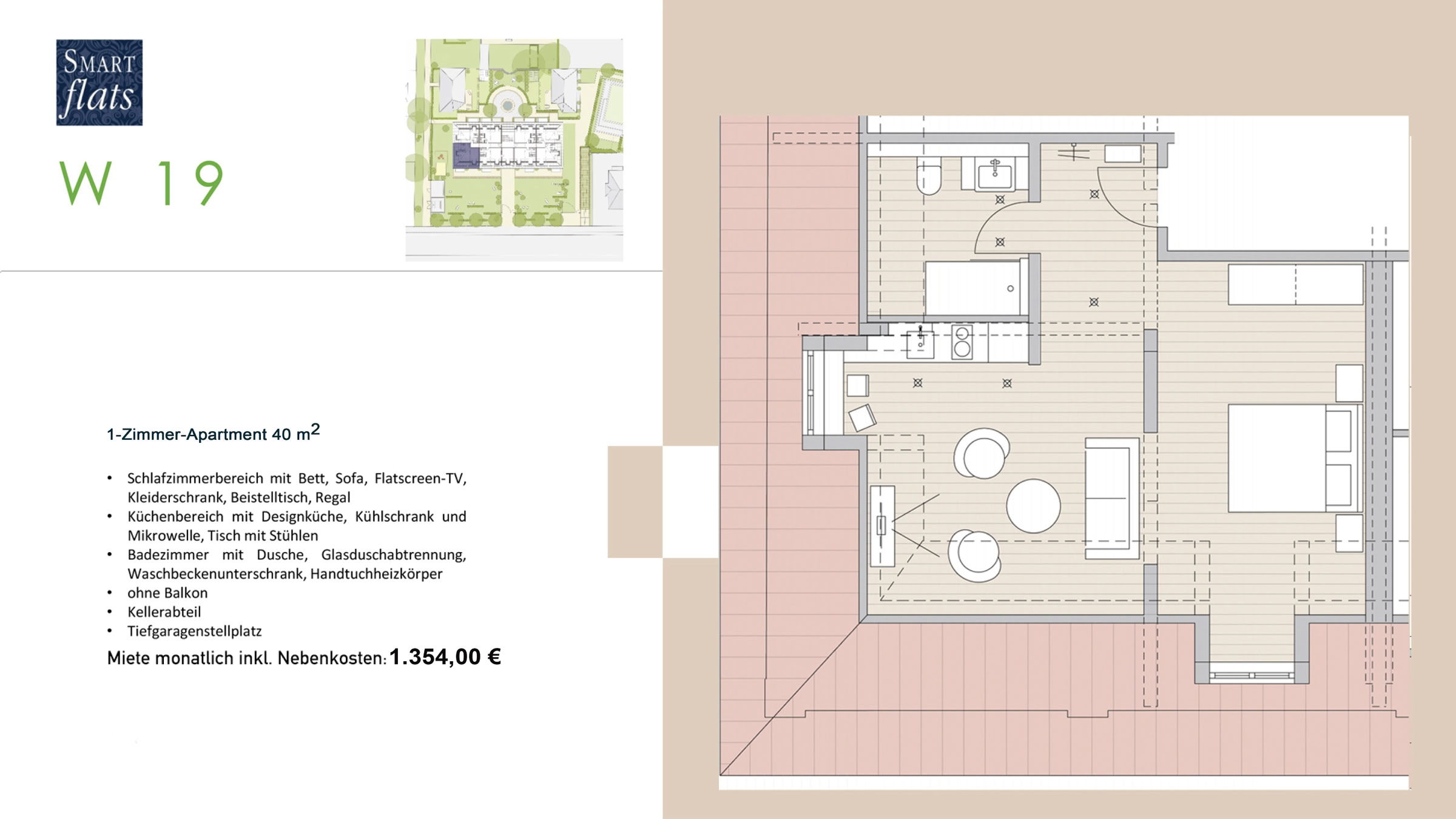 1 Zimmer Appartement